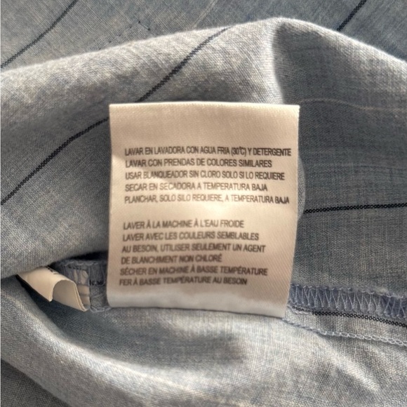 LRG Men’s Light Blue Striped Button Up Jersey- Size LARGE - Picture 4 of 7